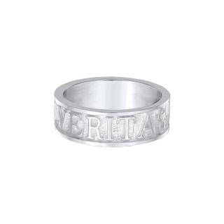 Kuzzoi  Bague Herren Bandring Schriftzug 925 Silber Oxidiert 