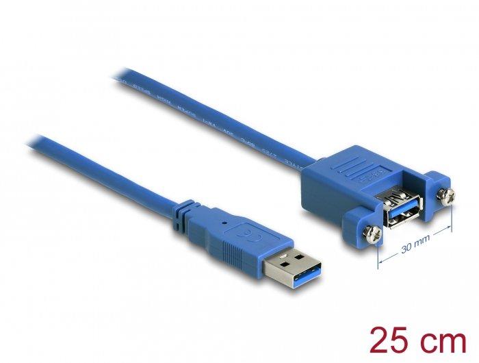 DeLock  86994 cavo USB 0,25 m USB 3.2 Gen 1 (3.1 Gen 1) USB A Blu 