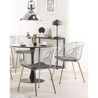 Beliani Lot de 2 chaises en Acier Moderne HOBACK  