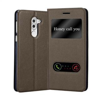 Cadorabo  Housse compatible avec Huawei MATE 9 LITE / GR5 2017 / Honor 6X - Coque de protection avec fermeture magnétique, fonction de support et 2 fenêtres de visualisation 