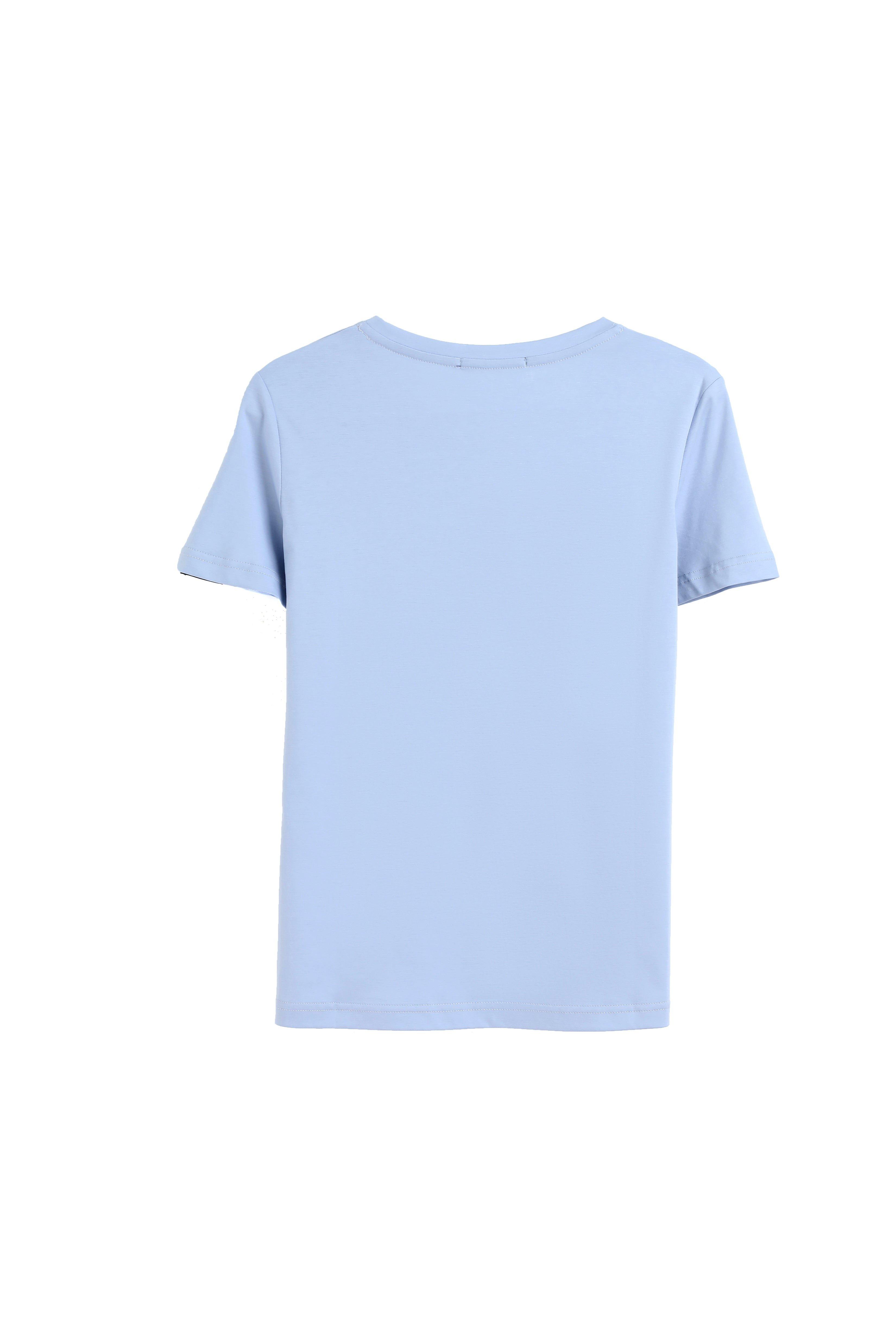 Bellemere New York  Grand T-shirt en coton à col rond 160G 