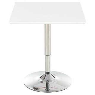 Northio Table Bistro Pub Table De Bar Réglable En Hauteur, Carrée, Acier, Blanc, 60X60X71-92Cm  