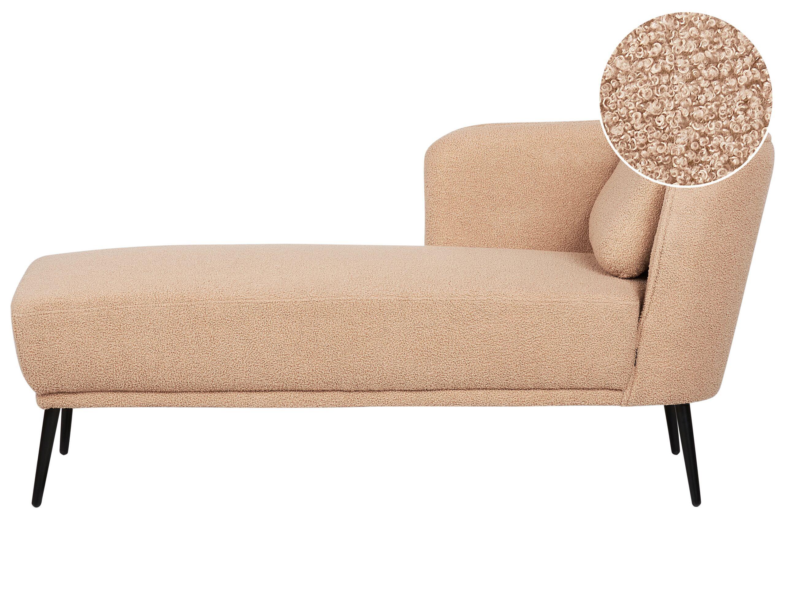 Beliani Chaise longue en Bouclé Retrò ARTHEZE  