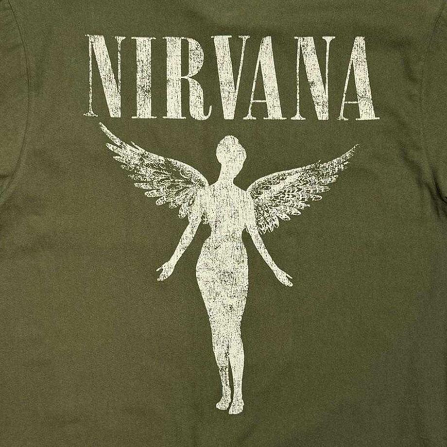 Nirvana Camicia a Maniche Lunghe con Stampa Posteriore  