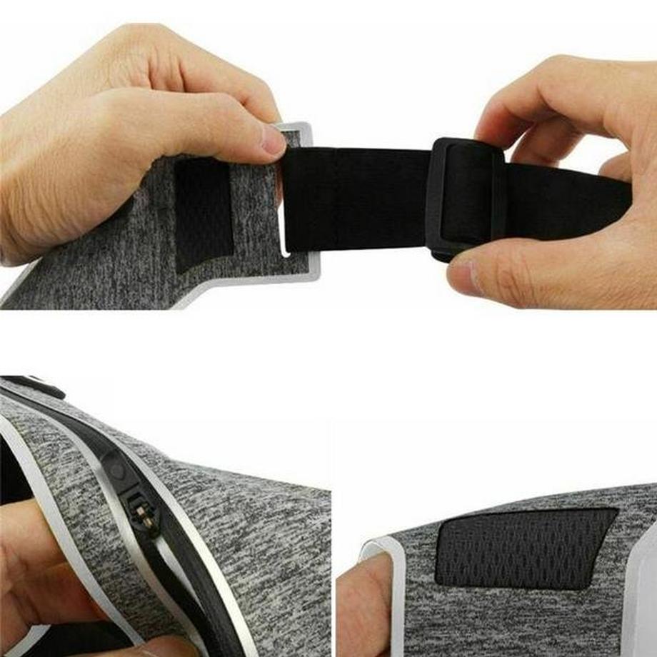 eStore Cintura da Corsa con Scomparto Mobile Grigio Nero  