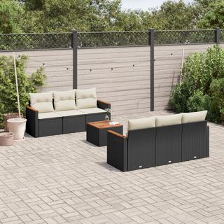 VidaXL set divano da giardino Polirattan  