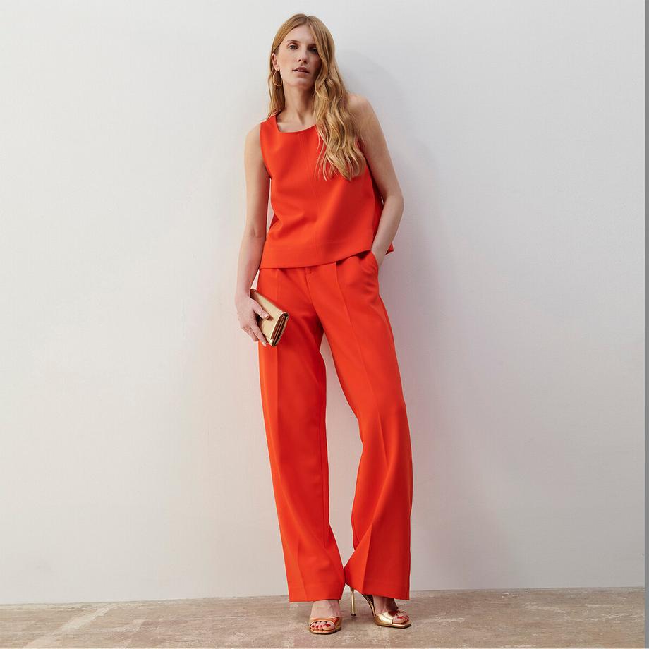 La Redoute Collections Pantaloni Vita Alta Vestibilità Ampia  