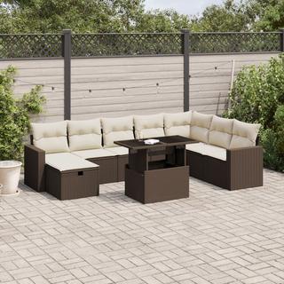 VidaXL set divano da giardino Polirattan  