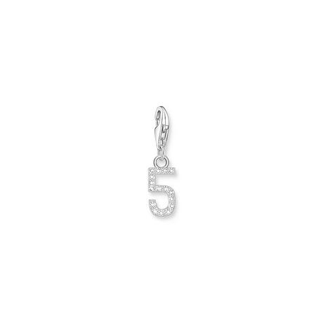 Thomas Sabo  Charm-Anhänger Nummer "5" Zirkonia 