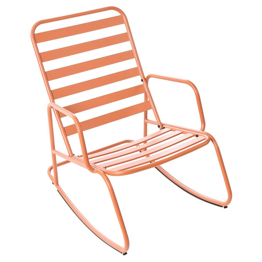 Beliani Fauteuil à bascule de jardin en Aluminium Rétro TURI  