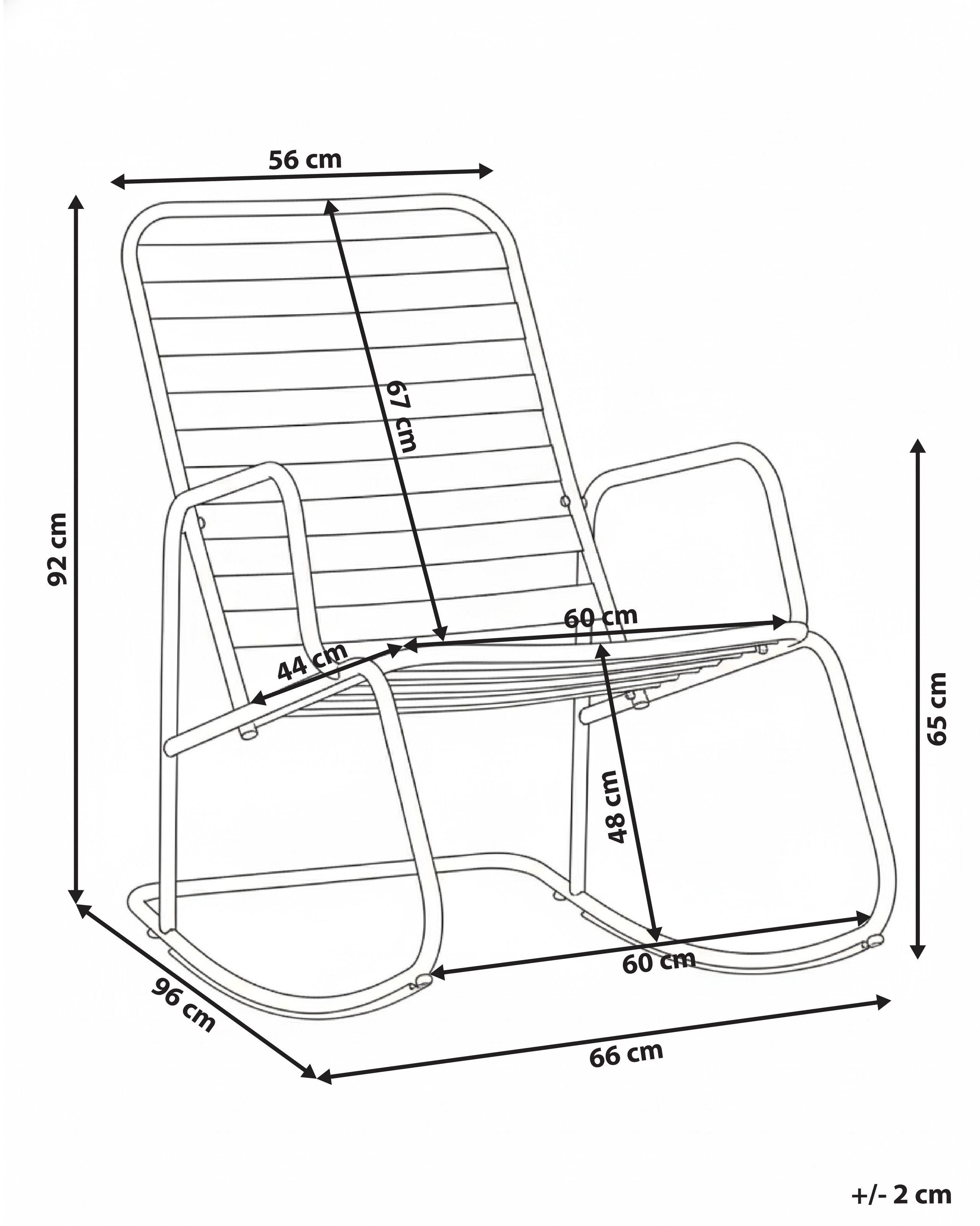 Beliani Garten-Schaukelstuhl aus Aluminium Modern TURI  