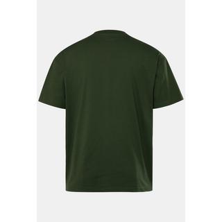 Sthuge  T-shirt STHUGE con taglio oversize, stampa sul petto e mezze maniche verde scuro 