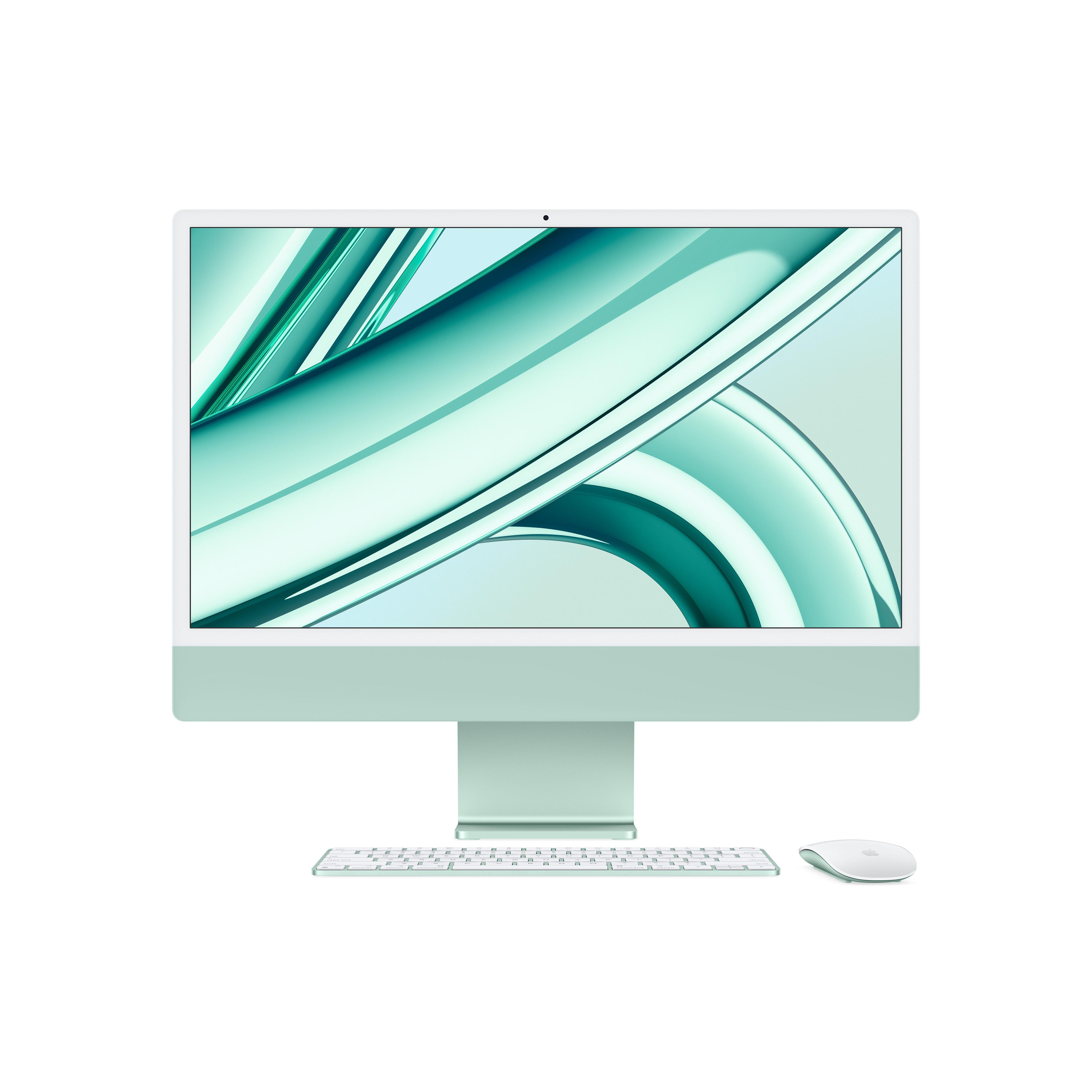 Apple  IMac  M M3 59,7 cm (23.5") 4480 x 2520 pixels PC All-in-One 8 Go 512 Go SSD macOS Sonoma Wi-Fi 6E (802.11ax) Vert 