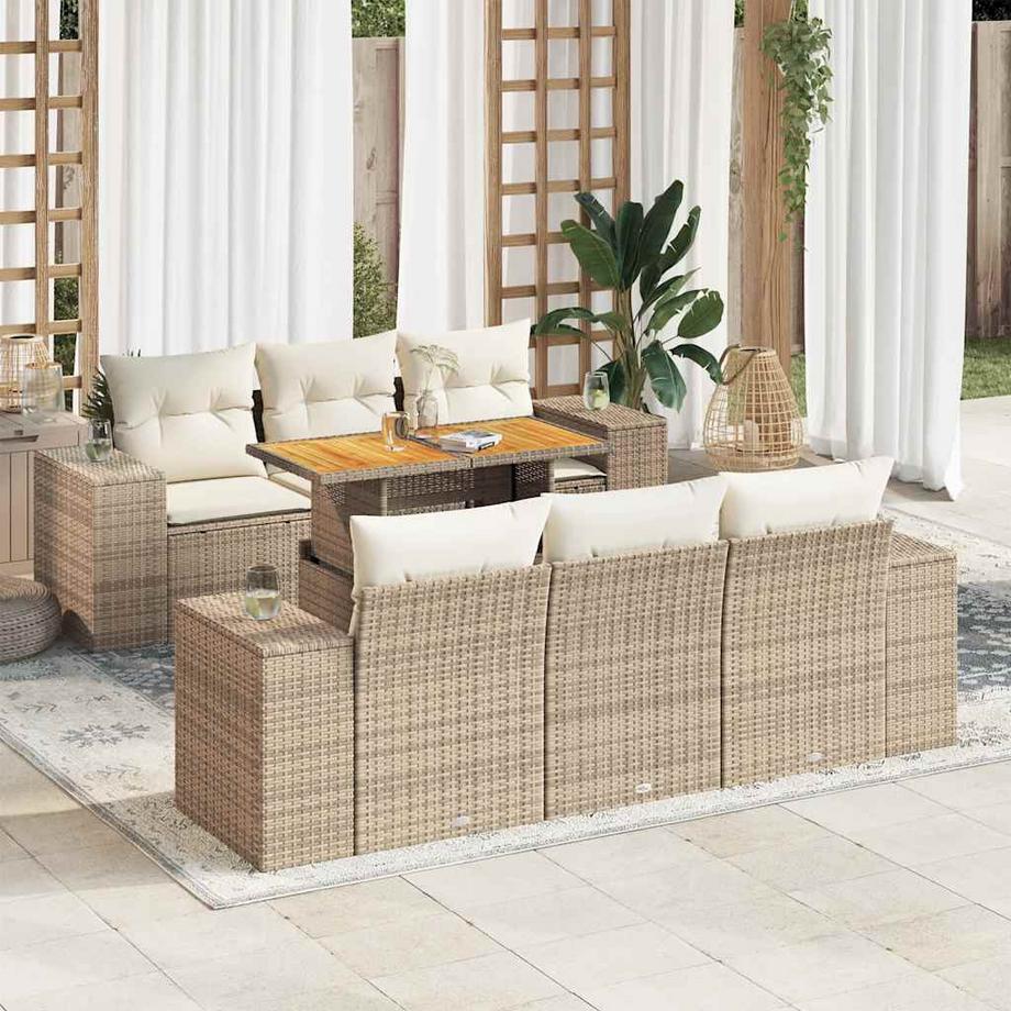 VidaXL set di divani da giardino Polirattan  