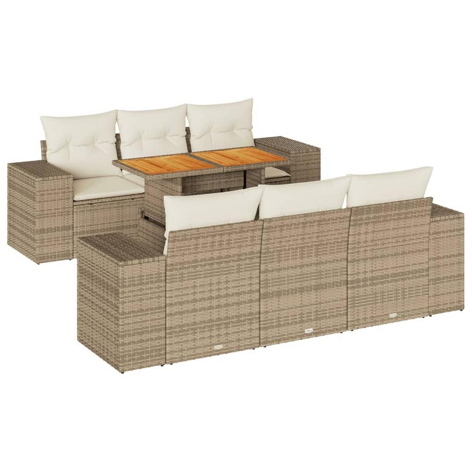 set di divani da giardino Polirattan
