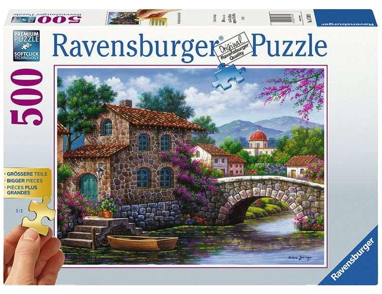 Ravensburger  Puzzle Die Brücke über dem Fluss (500Teile) 