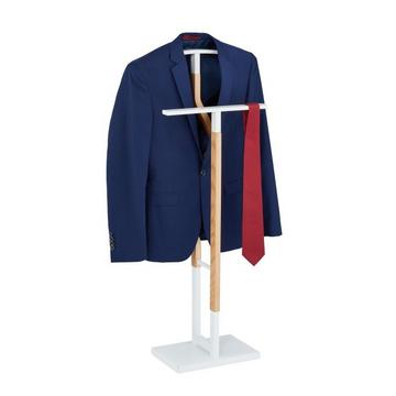 Stummer Diener in Weiß und Holzoptik