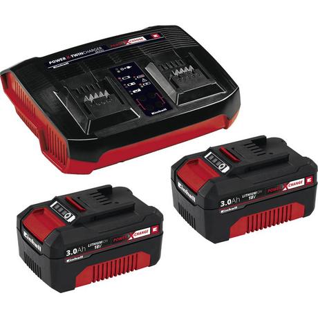 Einhell  Power X-Change 2x 3Ah & Twincharger Kit  Werkzeug-Akku und Ladegerät 18 V 3 Ah Li-Ion 