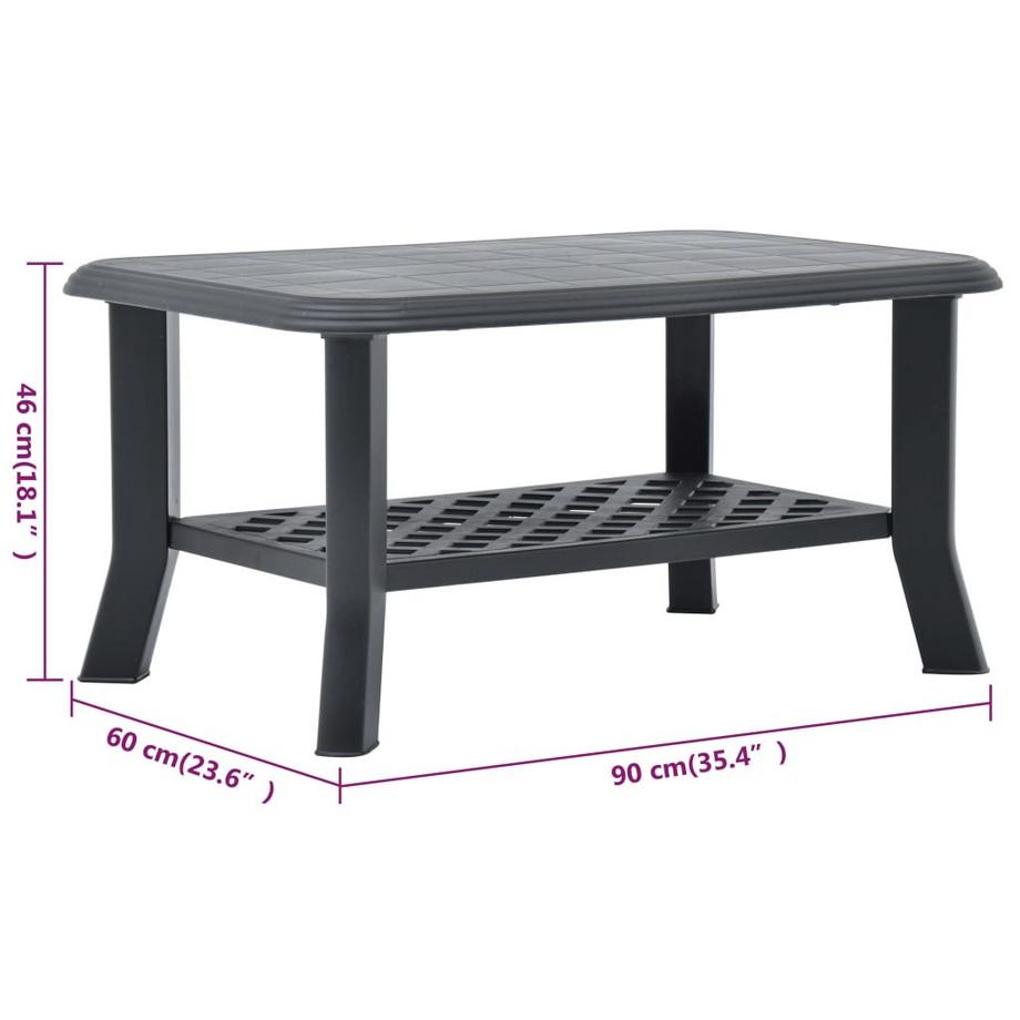 VidaXL Table basse plastique  