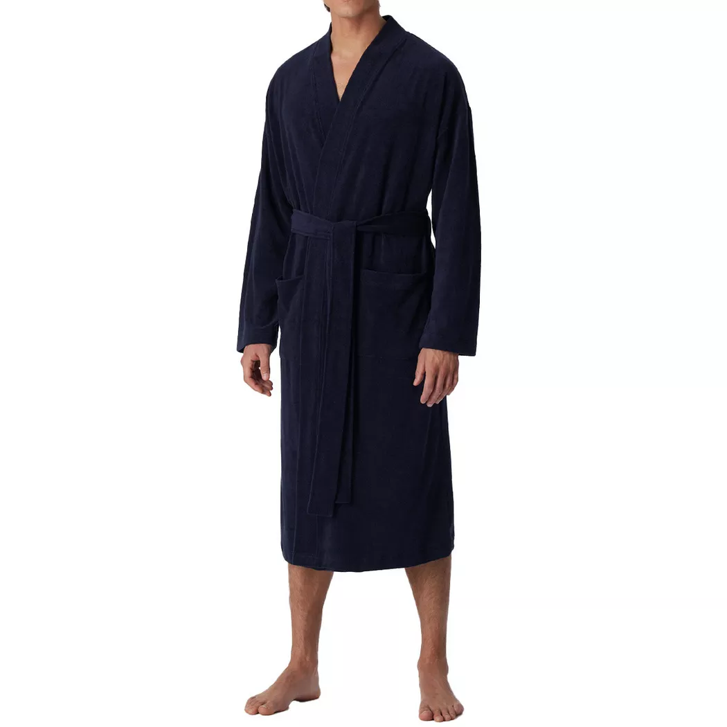 SCHIESSER Albornoz azul oscuro | XL