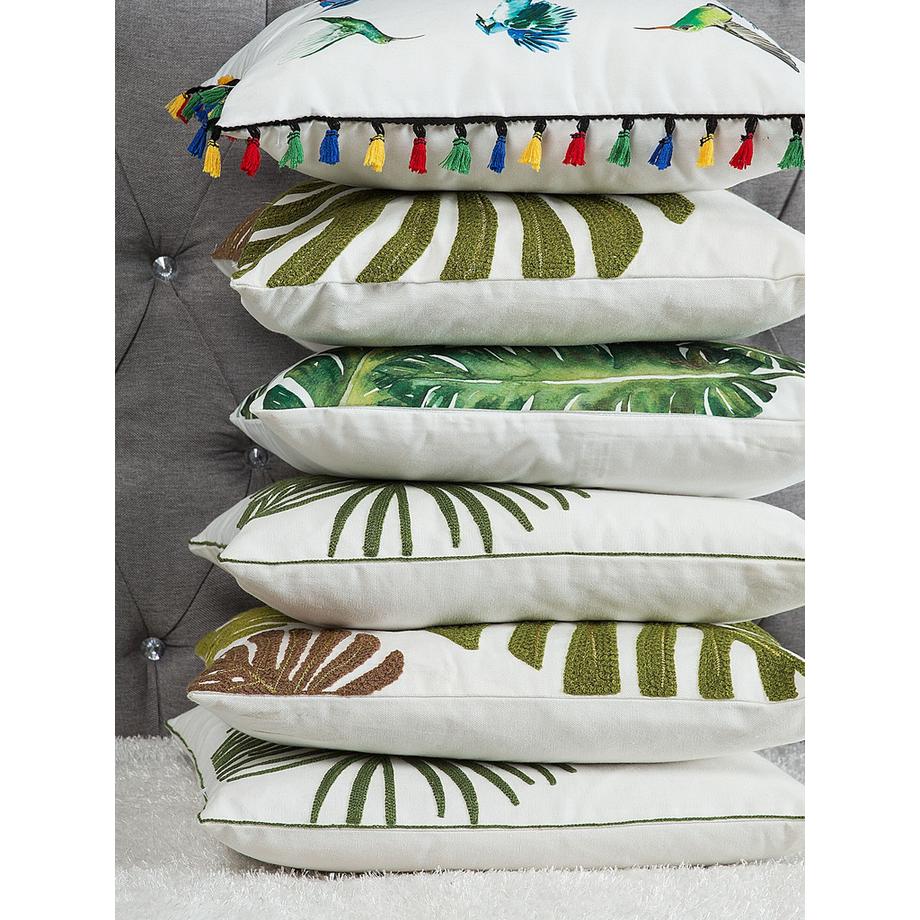 Beliani Lot de 2 coussins décoratifs en Coton Moderne AZAMI  