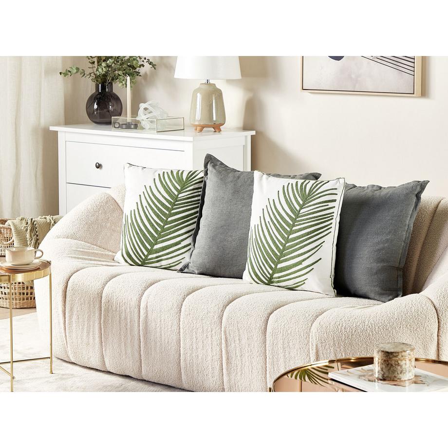 Beliani Lot de 2 coussins décoratifs en Coton Moderne AZAMI  