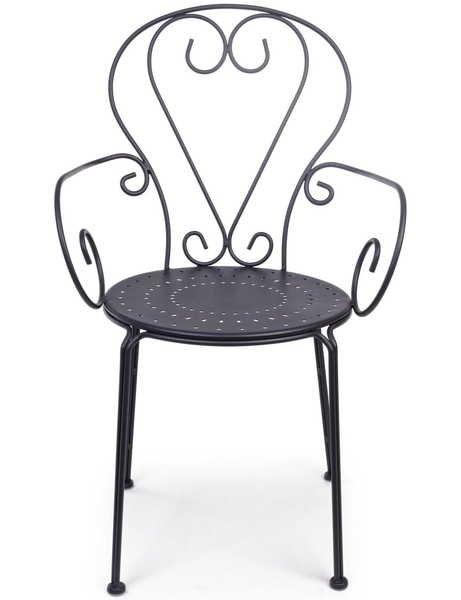 mutoni Fauteuil de jardin Etienne gris foncé  