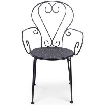 Fauteuil de jardin Etienne gris foncé