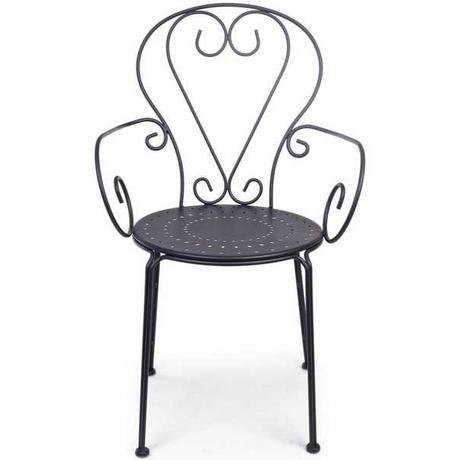 mutoni Fauteuil de jardin Etienne gris foncé  