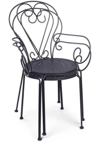 mutoni Fauteuil de jardin Etienne gris foncé  