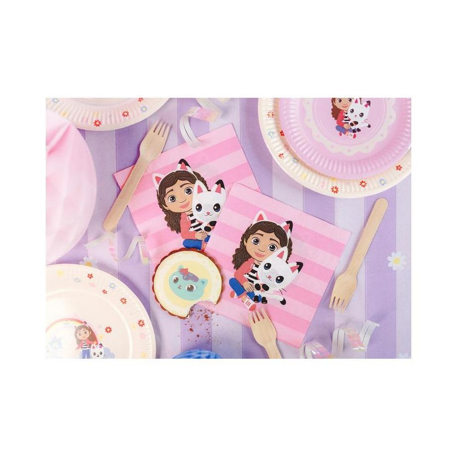 PartyDeco Serviettes en papier Gabbys Dollhouse 20 pièces  