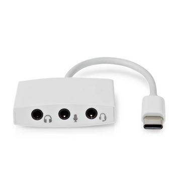Adattatore USB-C™ | USB 2.0 | USB-C™ Maschio | 3,5 mm Femmina | 0,10 m | Rotondo | Nichelato | ABS/PVC | Bianco | Scatola