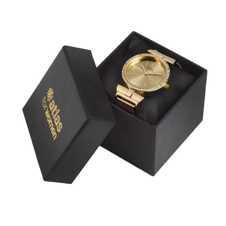 Atlas For Women  Analoge Armbanduhr Kristall 