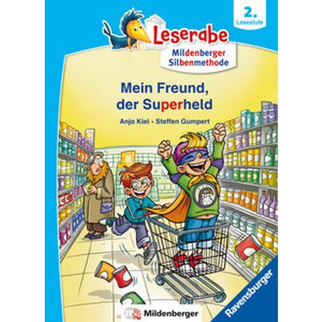 Mein Freund, der Superheld - lesen lernen mit dem Leserabe - Erstlesebuch - Kinderbuch ab 6 Jahren mit Silbengeschichten zum Lesenlernen (Leserabe 2. Klasse mit Mildenberger Silbenmethode) Kiel, Anja; Gumpert, Steffen (Illustrationen) Gebundene Ausgabe 