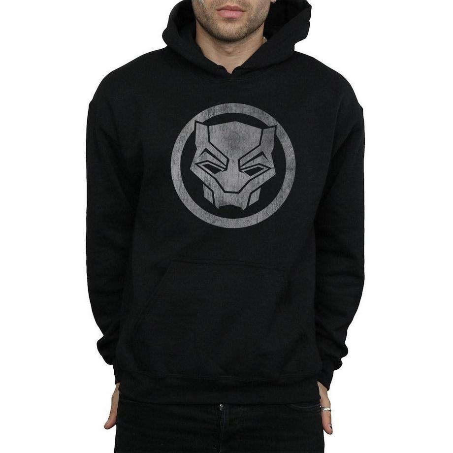 MARVEL Black Panther Logo Felpa con Cappuccio  
