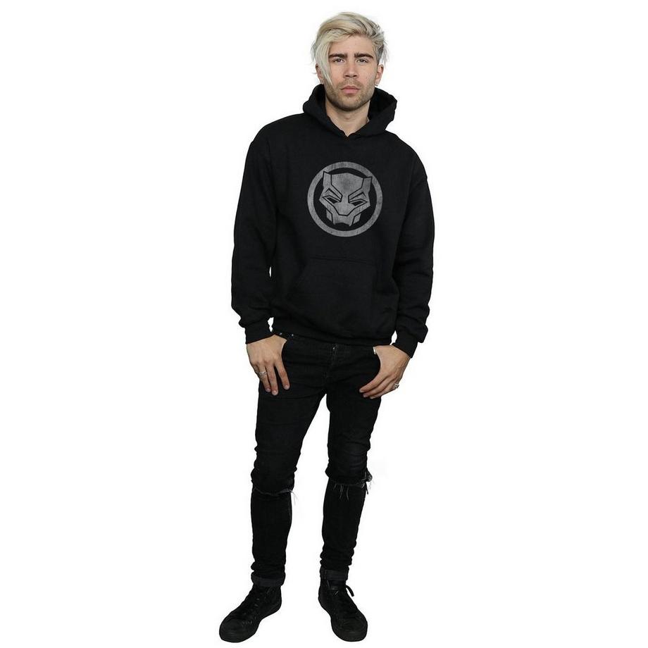 MARVEL Black Panther Logo Felpa con Cappuccio  