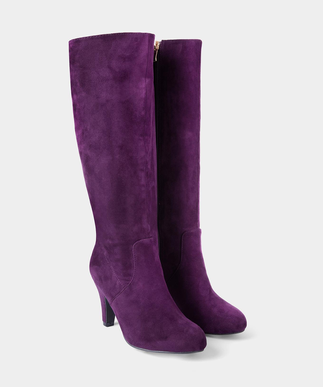 Joe Browns  Bottes hautes violet foncé avec détails froncés 