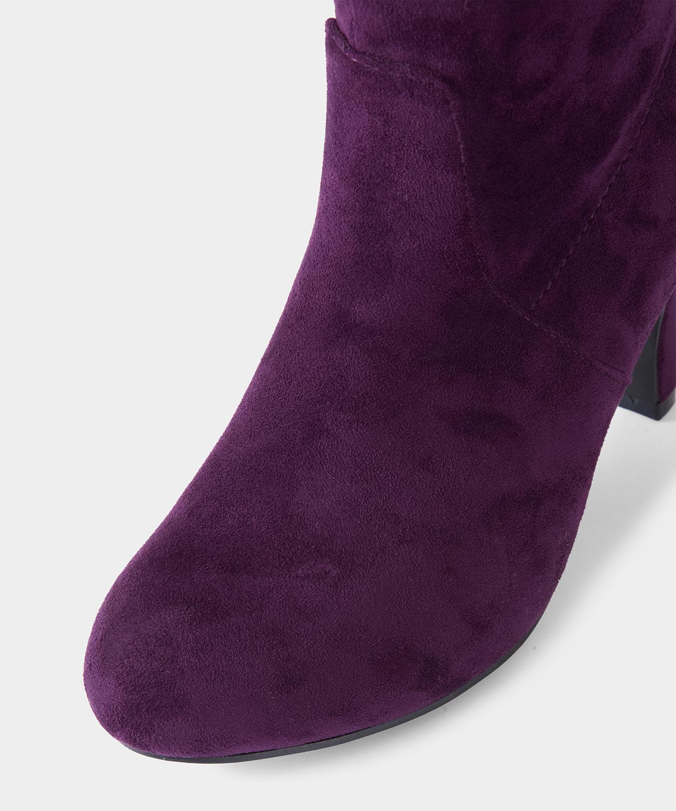 Joe Browns  Bottes hautes violet foncé avec détails froncés 