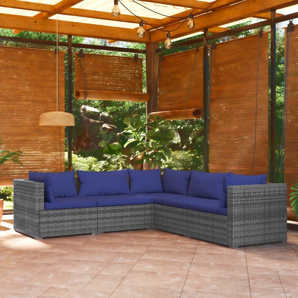 VidaXL set salotto da giardino Polirattan  