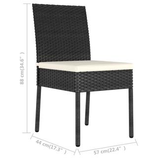 VidaXL Essstuhl poly-rattan  