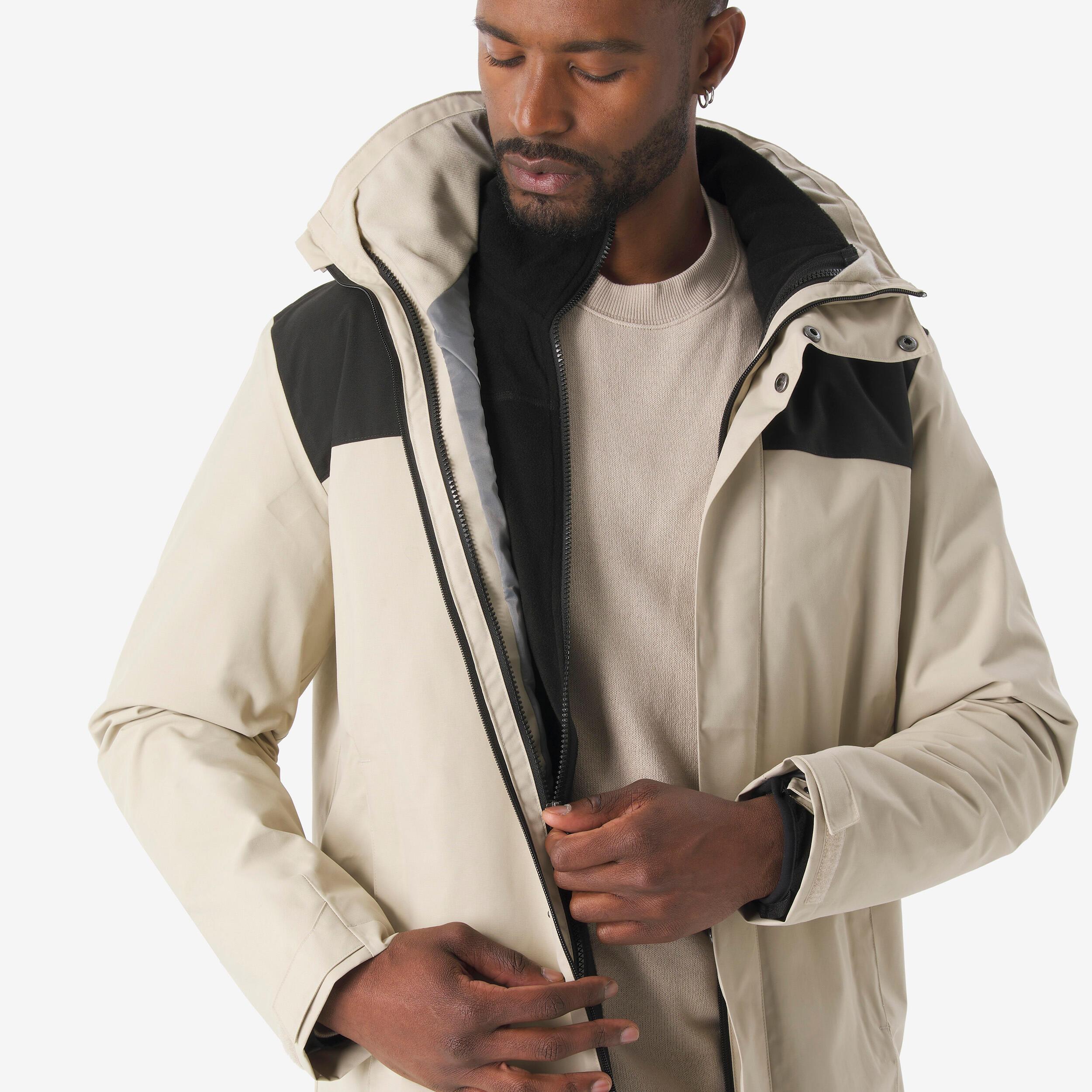 FORCLAZ Travel 100 3-in-1 Wasserdichte Winterjacke  