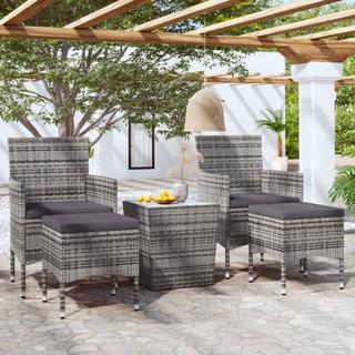 VidaXL set bistrot da giardino Polirattan  