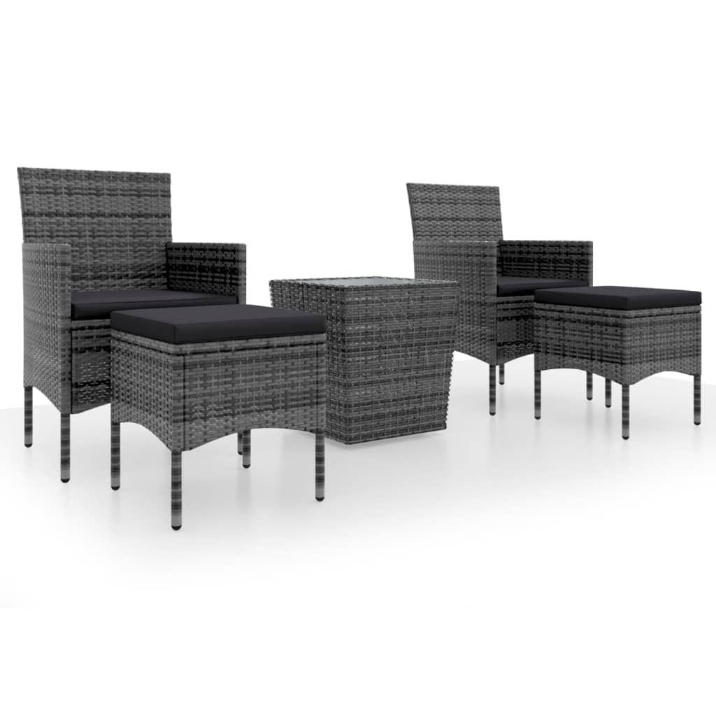 VidaXL set bistrot da giardino Polirattan  