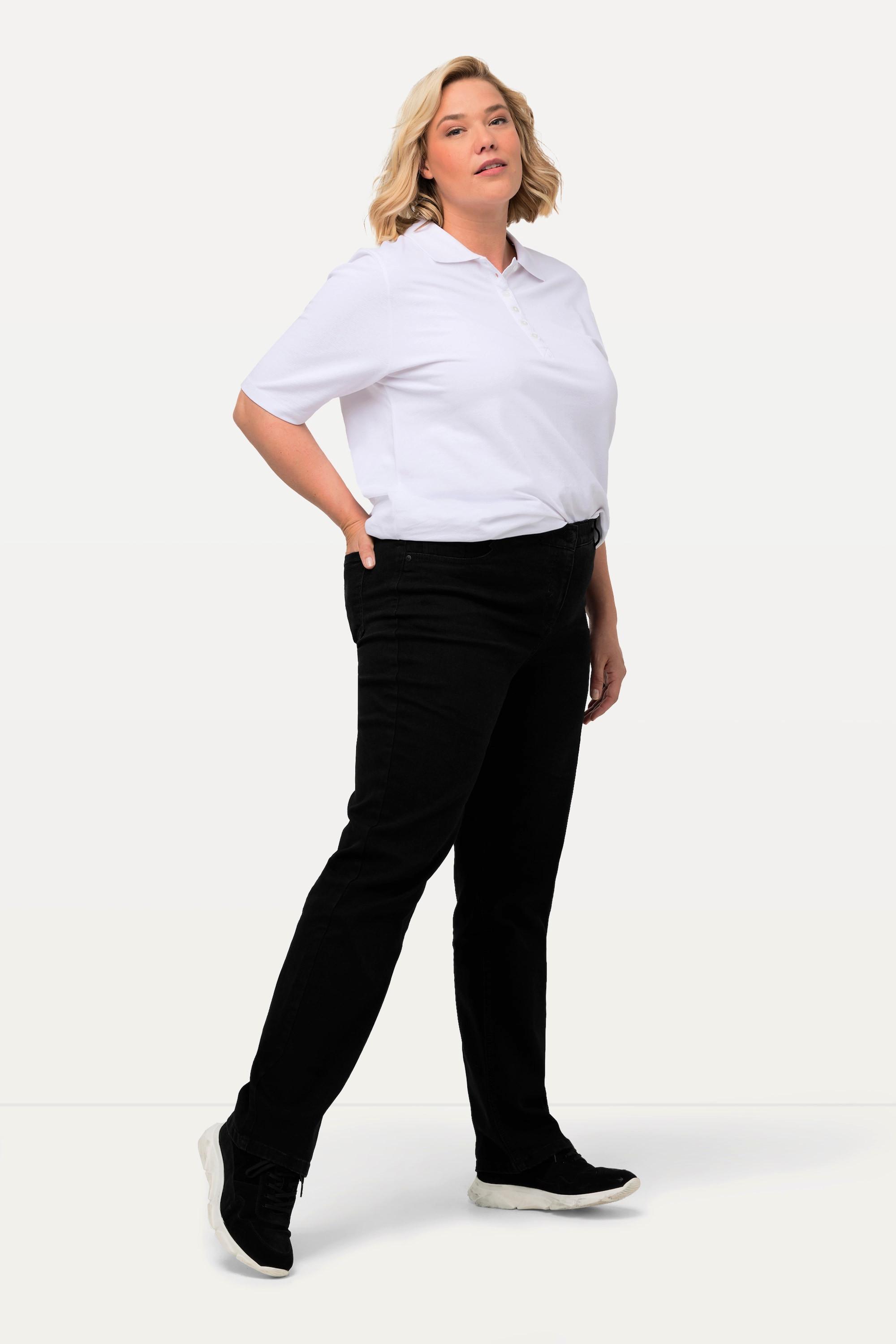 Ulla Popken  Jean Mandy, coupe 5 poches droite. Taille confortable et tissu stretch 