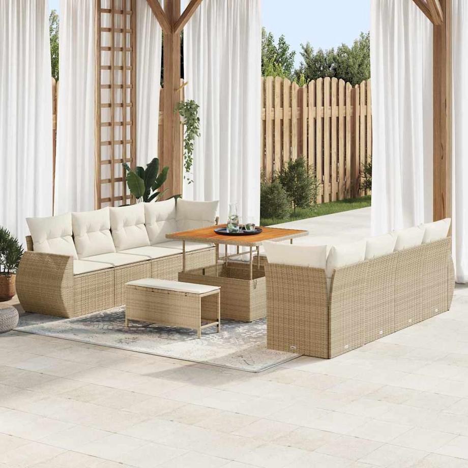 VidaXL Ensemble de canapé modulable poly rattan  