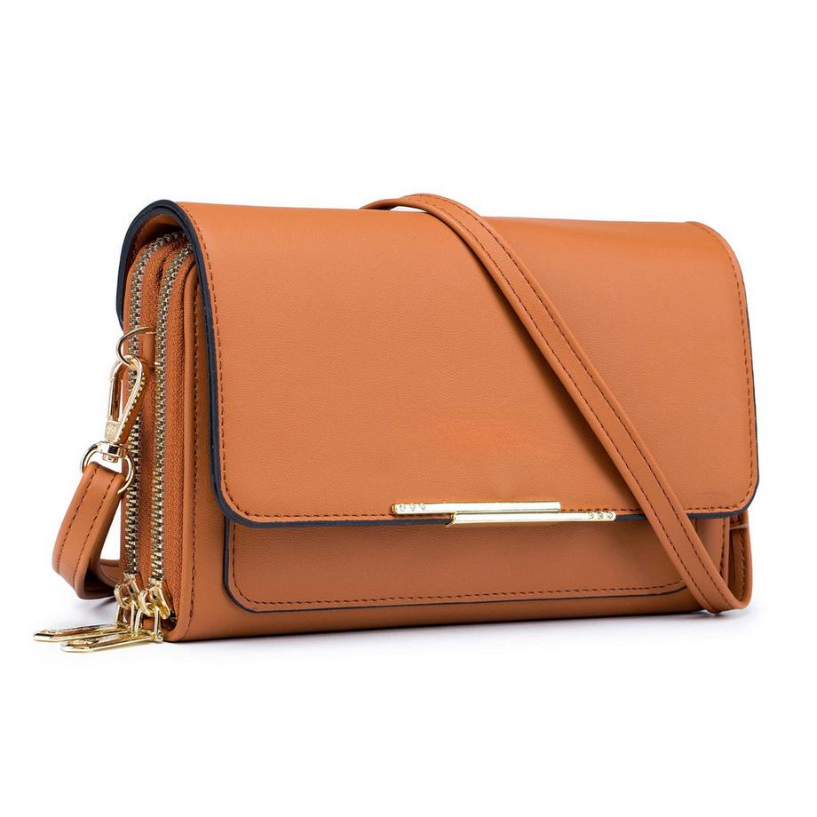 Only-bags.store PU Leder Crossbody Umhängetasche Passport Handytasche mit Kartenschlitz Verstellbarer Abnehmbarer Schulterriemen  