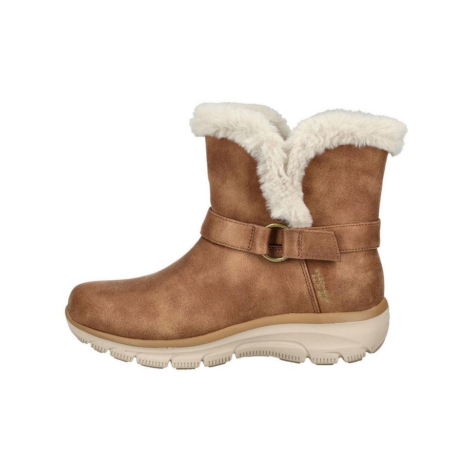 SKECHERS Stivaletto con bordo in pelliccia sintetica e cinturino con fibbia  