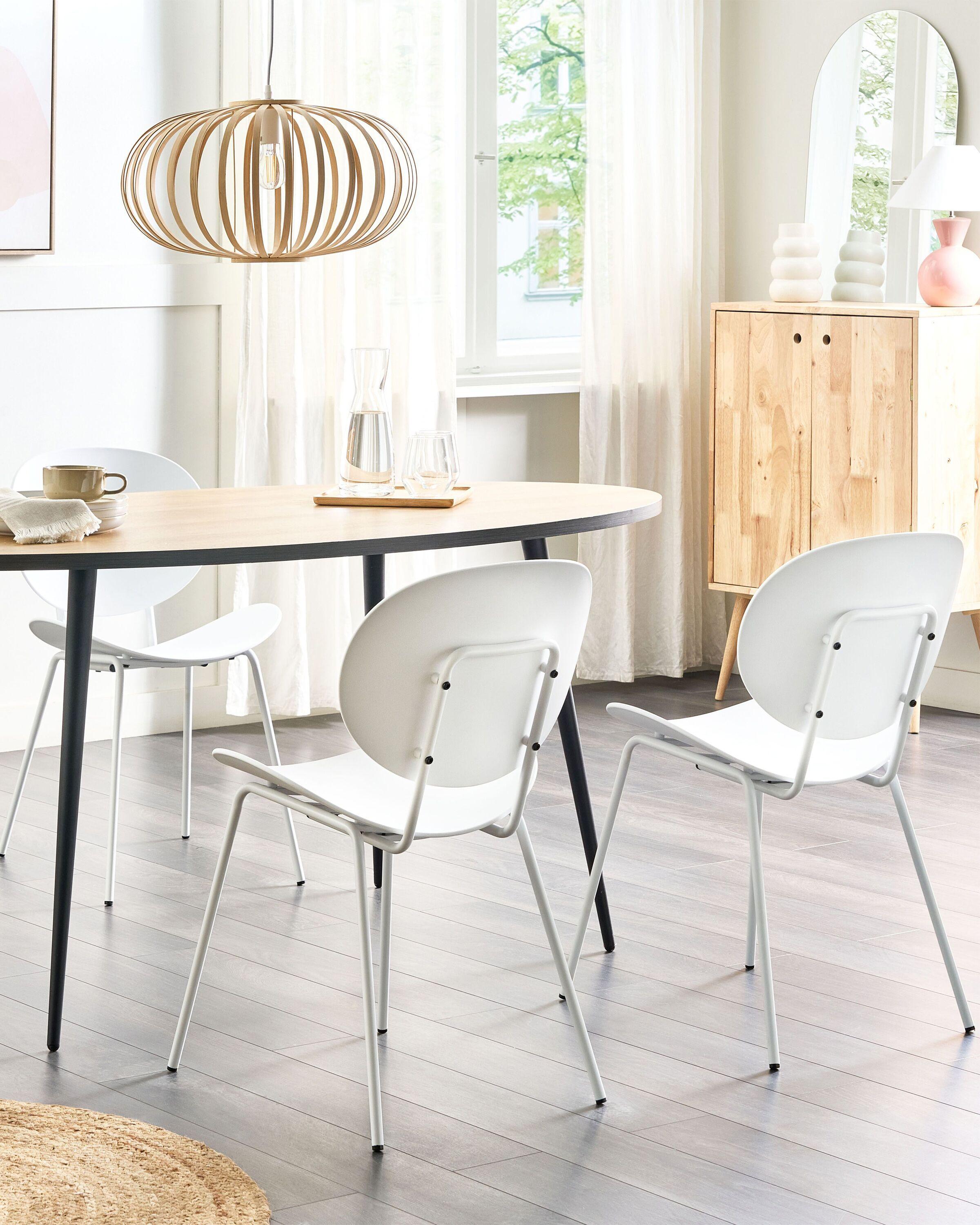 Beliani Lot de 2 chaises de salle à manger en Polypropylène Scandinave SHONTO  