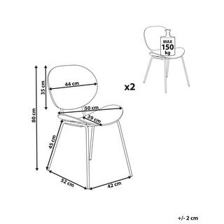 Beliani Esszimmerstuhl 2er Set aus Polypropylen Skandinavisch SHONTO  