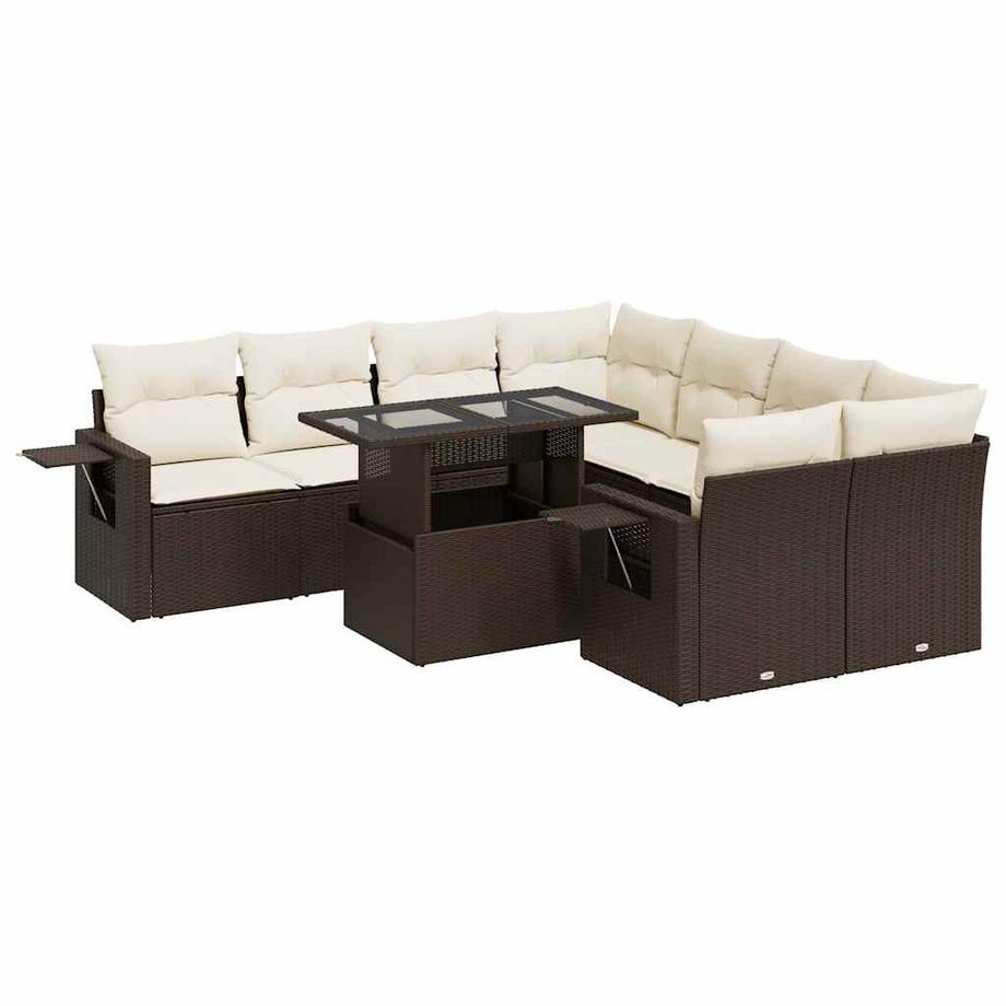 set di divani da giardino Polirattan